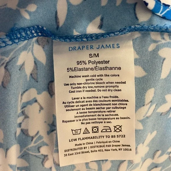 Draper James Nightgown Blue Floral Size S/M - Picture 5 of 8